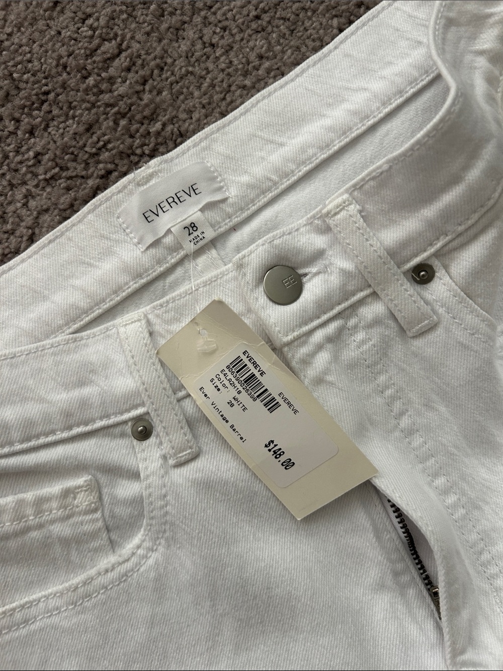 Evereve White High-Rise Women’s Jeans